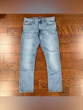 Polo Ralph Lauren Jean Men 34x32 The Hampton Relaxed Straight Blue Denim Stretch